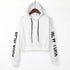 Womens Letters Long Sleeve Hoodie Sweatshirt Pullover Tops - menochic